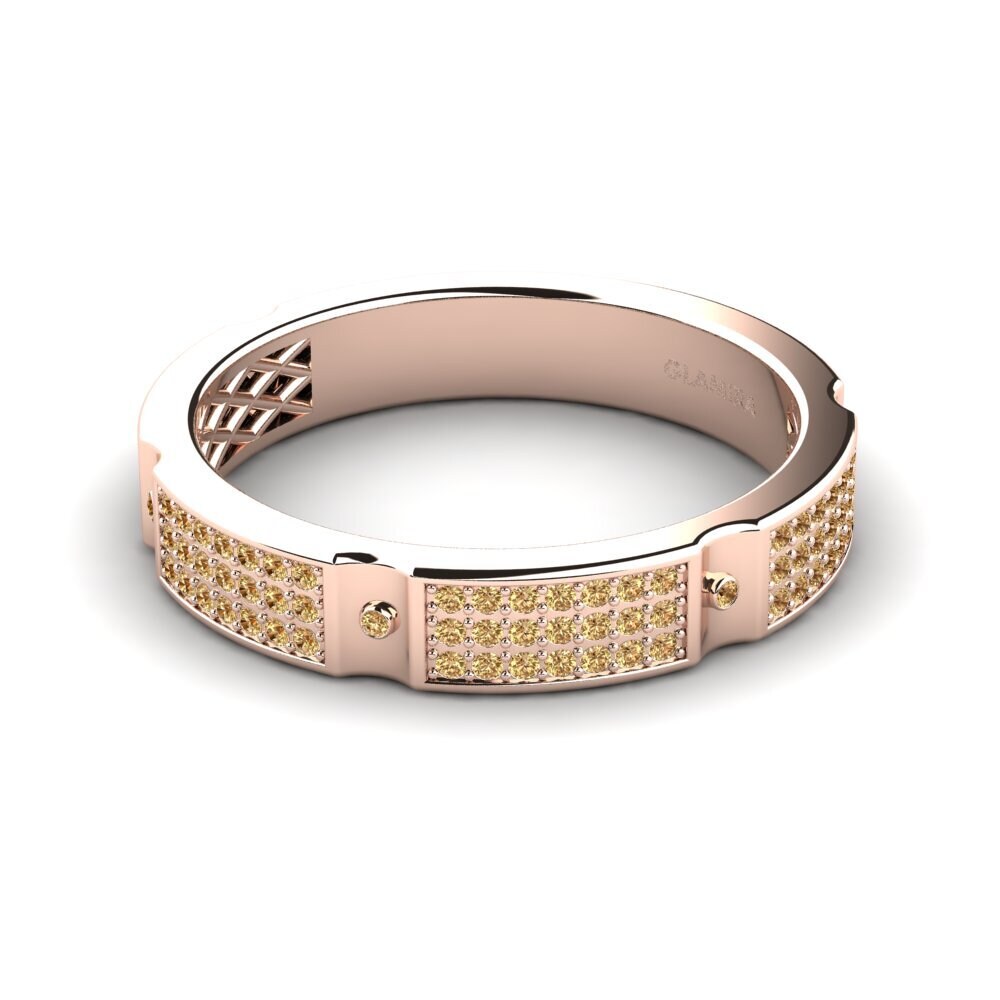 14ct Rose Gold Brown Diamond Men's Ring Komala