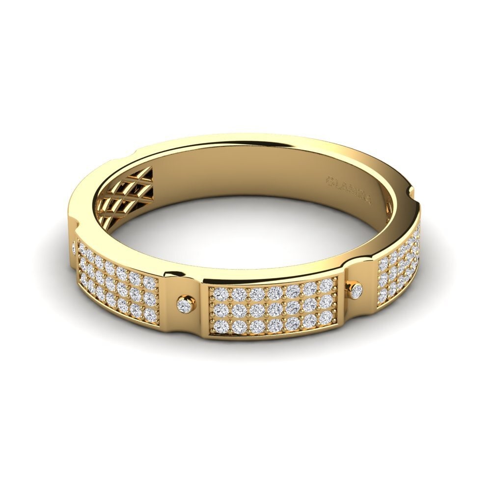 18ct Yellow Gold Diamond Men's Ring Komala