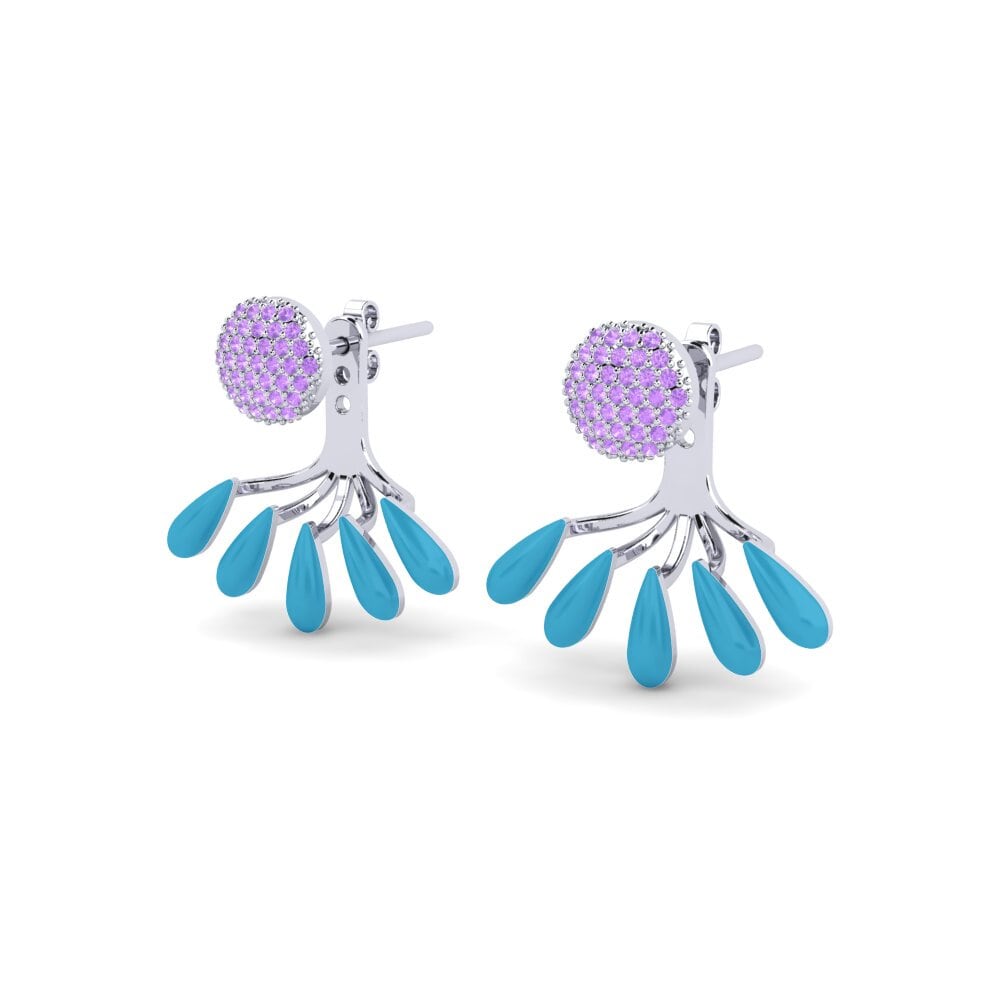 Amethyst Damen ohrring Kompasse