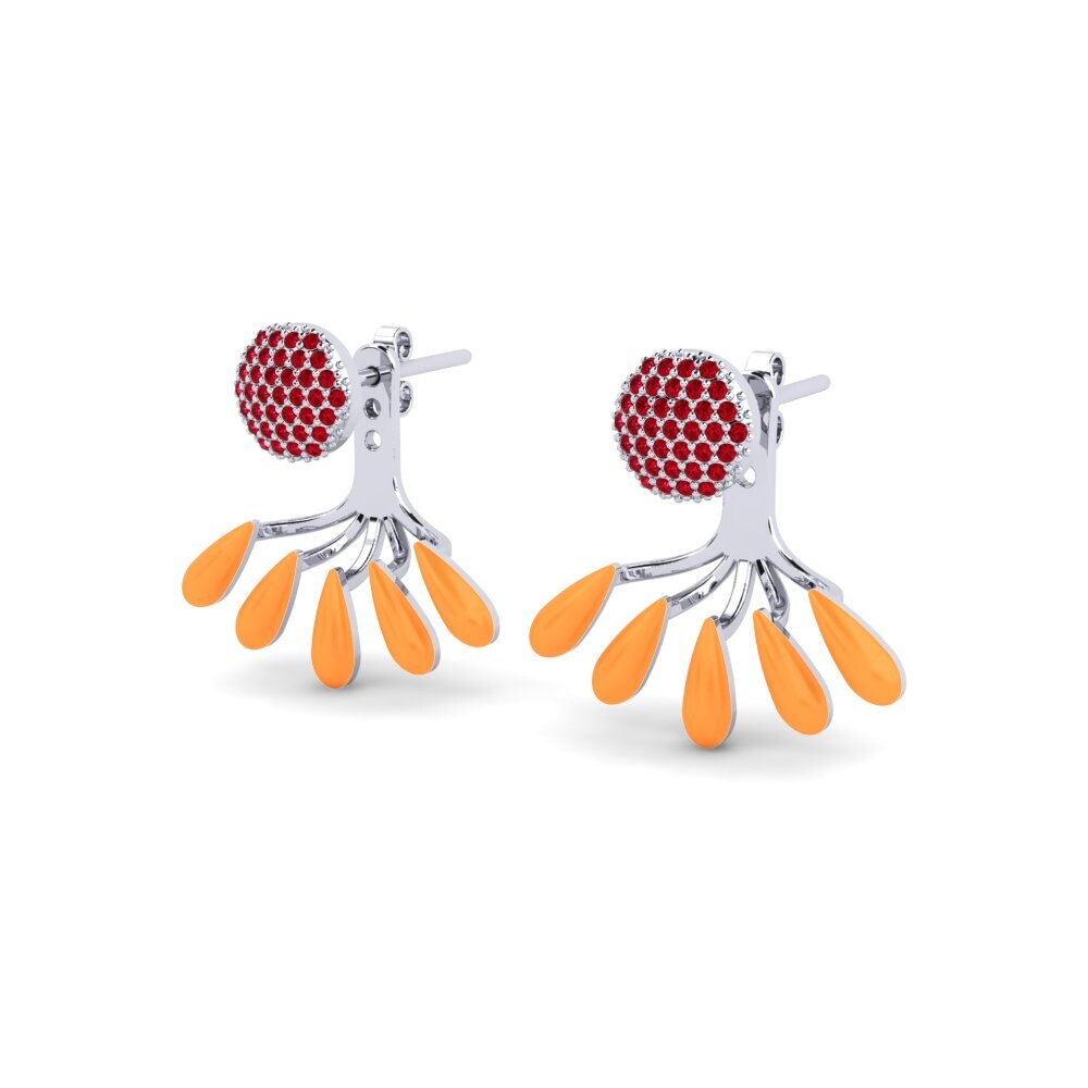 Red Zirconia Women's Earring Kompasse