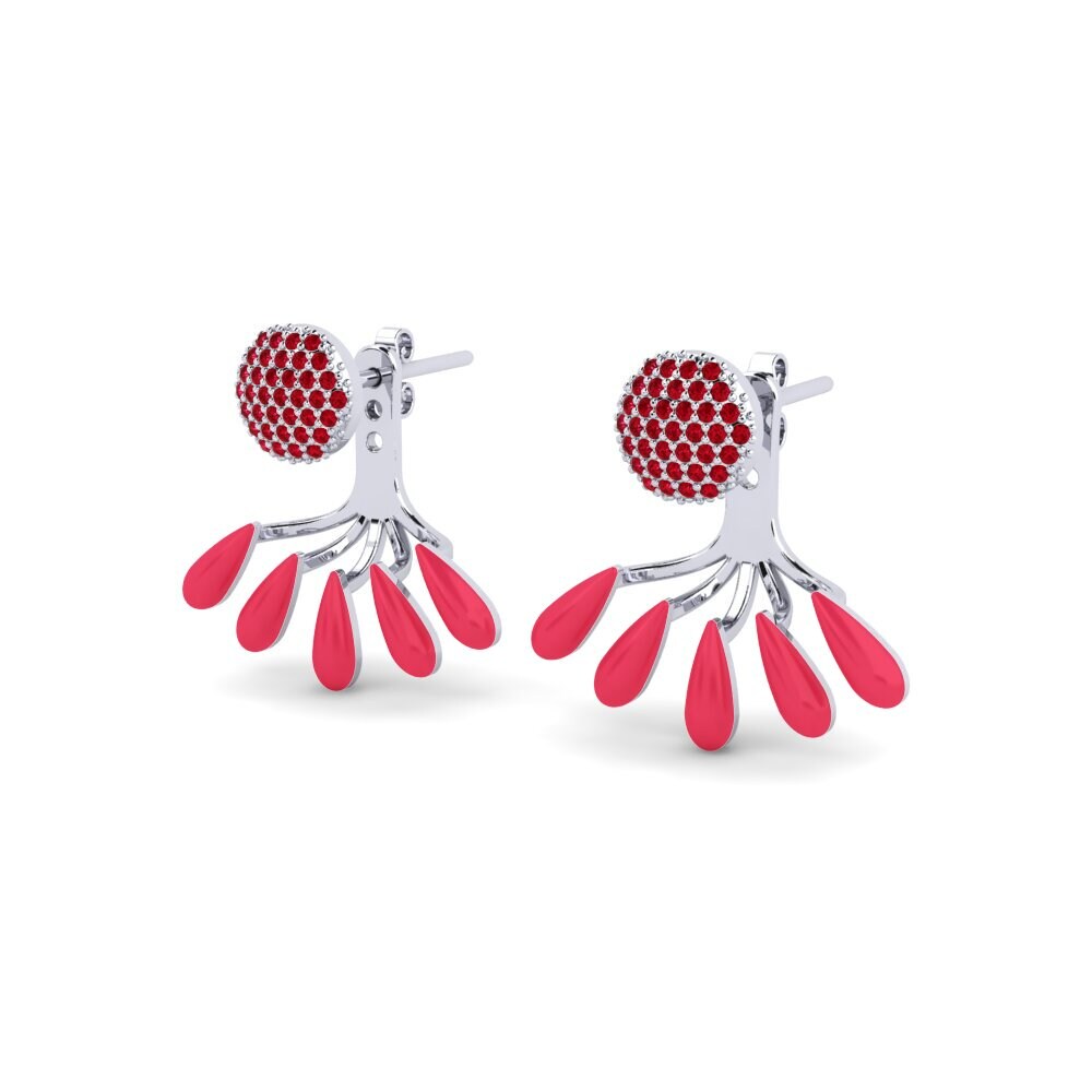 Red Zirconia Women's Earring Kompasse