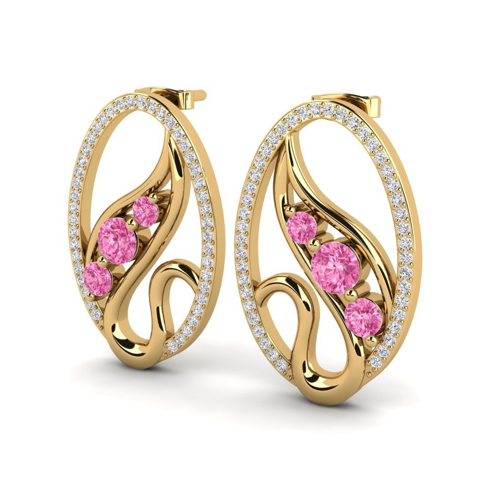 Pink Sapphire Women's Earring Konkana