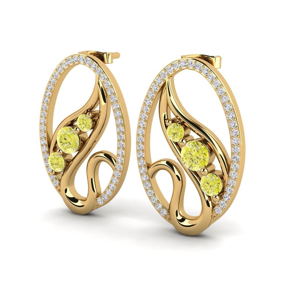 Yellow Diamond Women's Earring Konkana