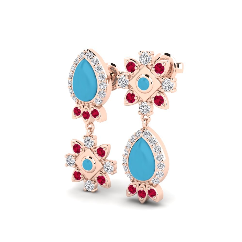 14k Rose Gold Women's Earring Konkavan