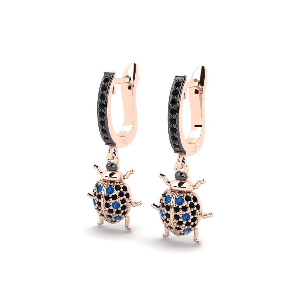 Zircone Bleu Foncé Boucle d'oreille femme Korabde