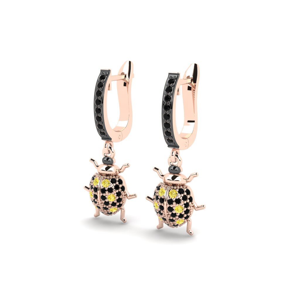 Saphir Jaune Boucle d'oreille femme Korabde