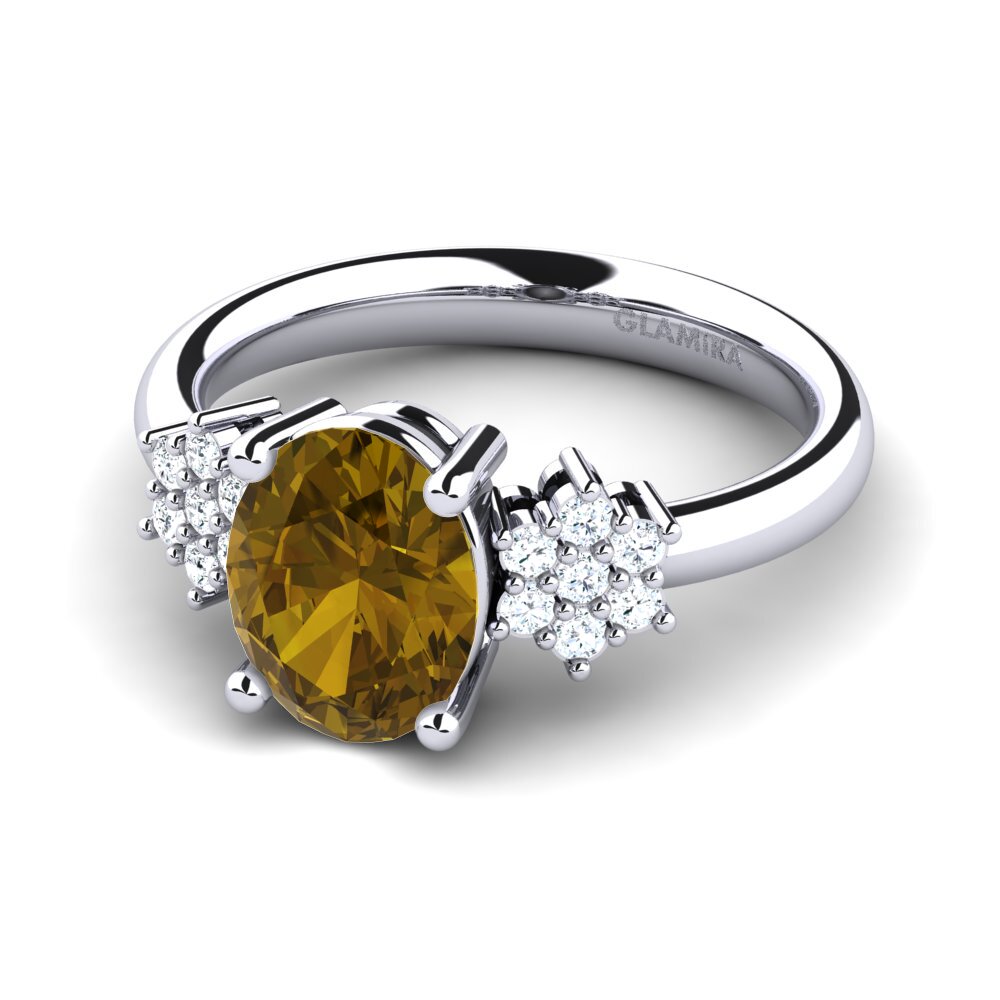 Circón Marrón Anillo de compromiso Kornelia