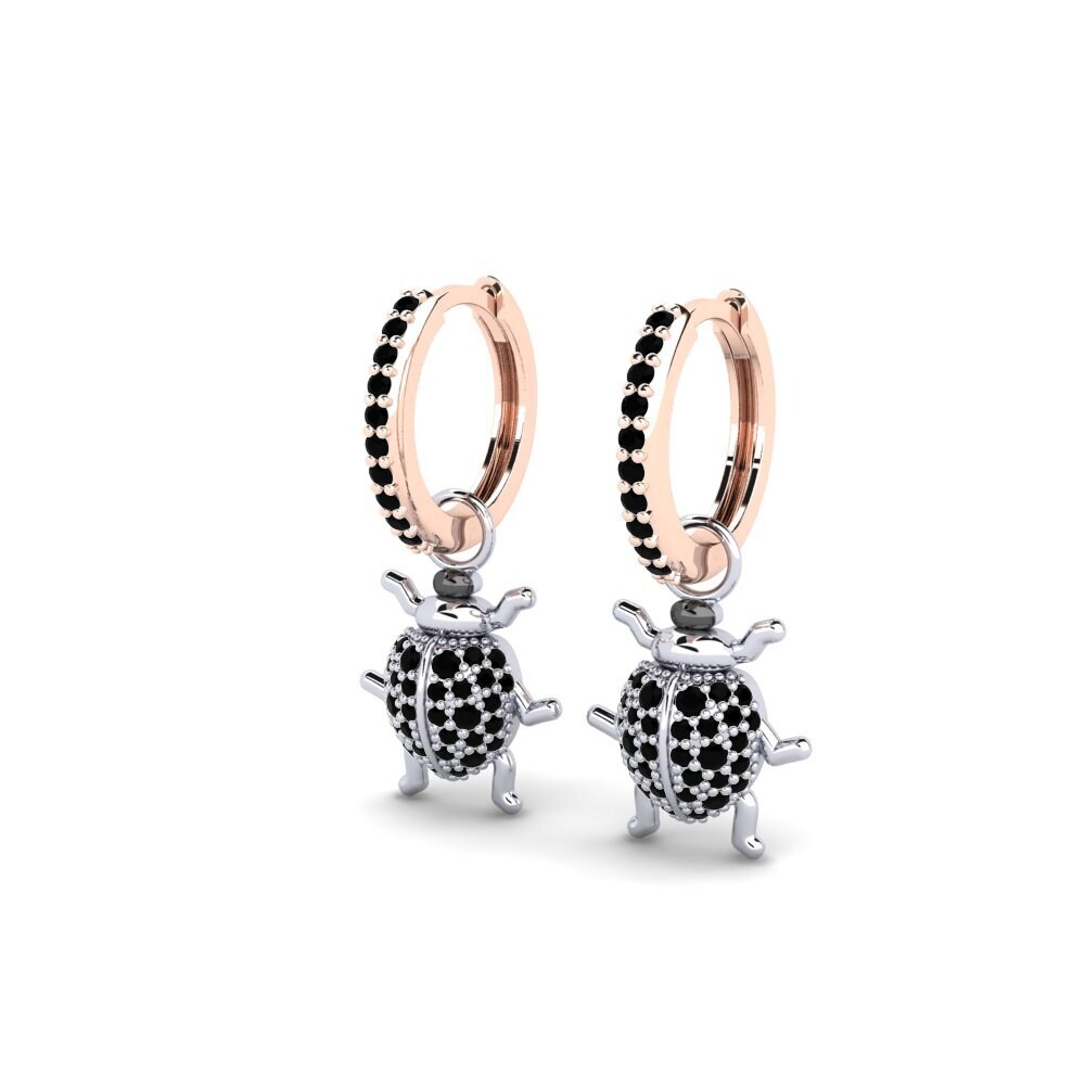 14ct Rose / White Gold Women's Earring Kosmaj