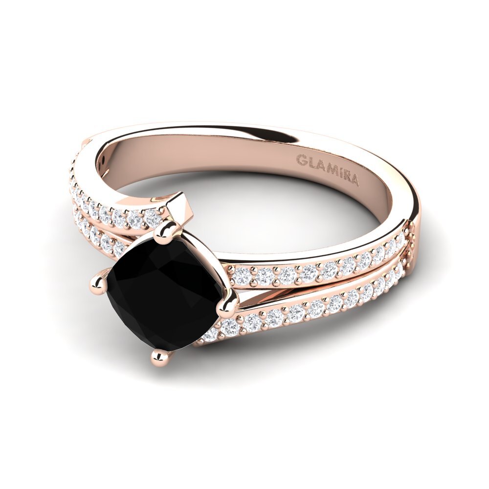 Black Diamond Engagement Ring Kostadina