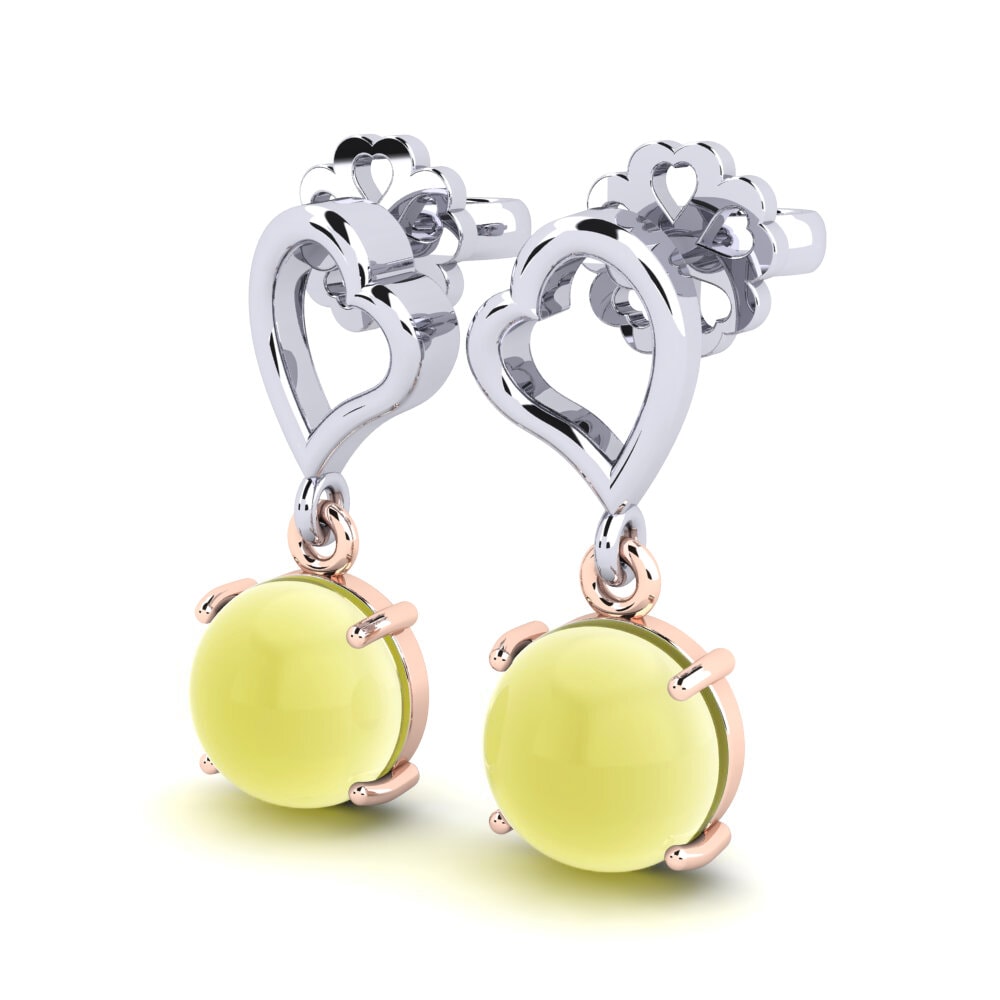 18ct Rose & White Gold Women's Earring Kostenka