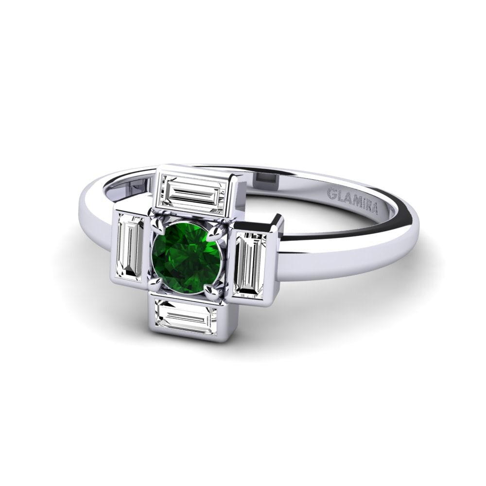 Turmalina verde Anillo Kotah