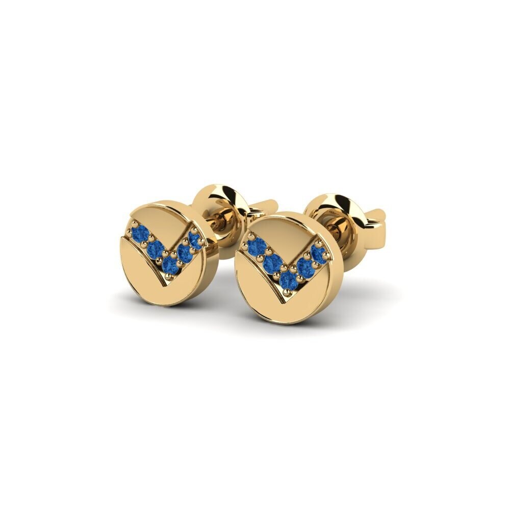 sapphire-zirconia ต่างหู Kotelny