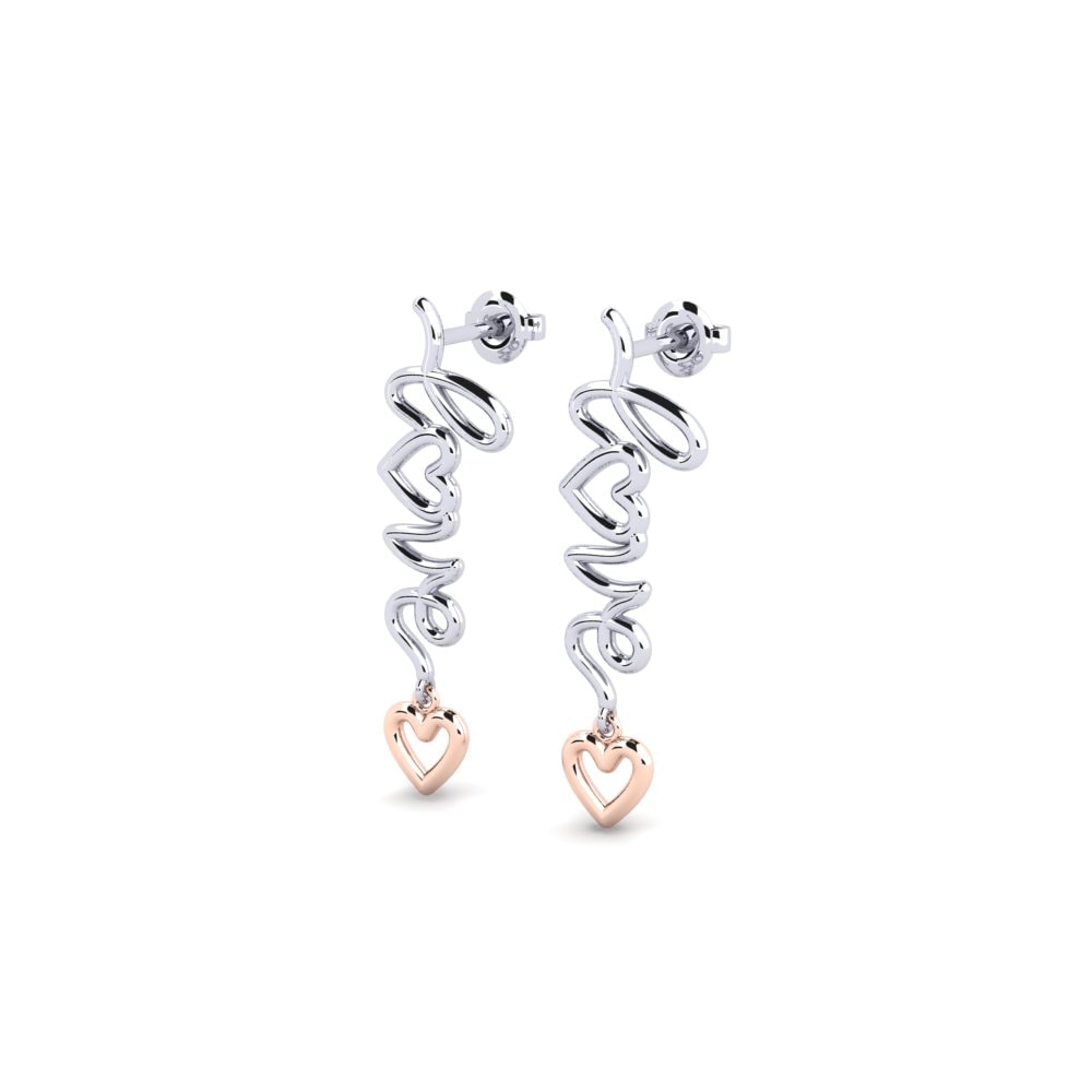 14ct White & Rose Gold Earring Kotkas