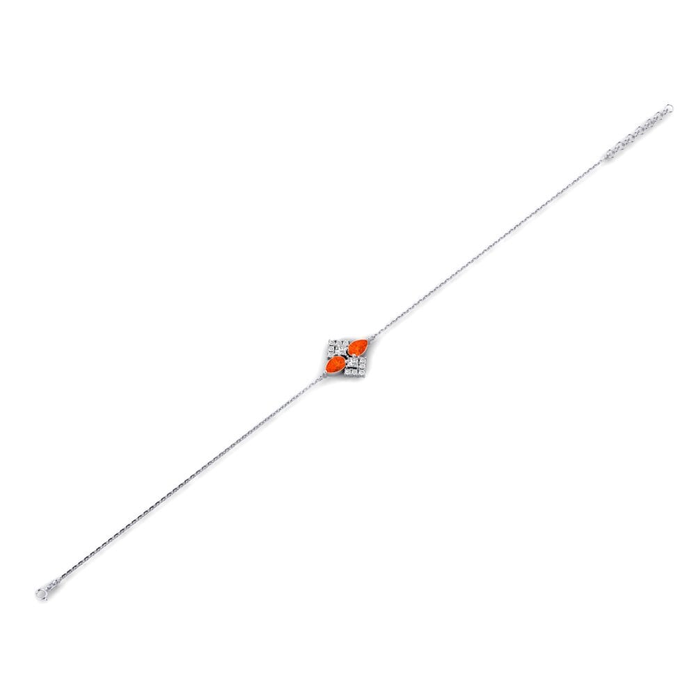 Fire-Opal Women's Bracelet Kounoupoi