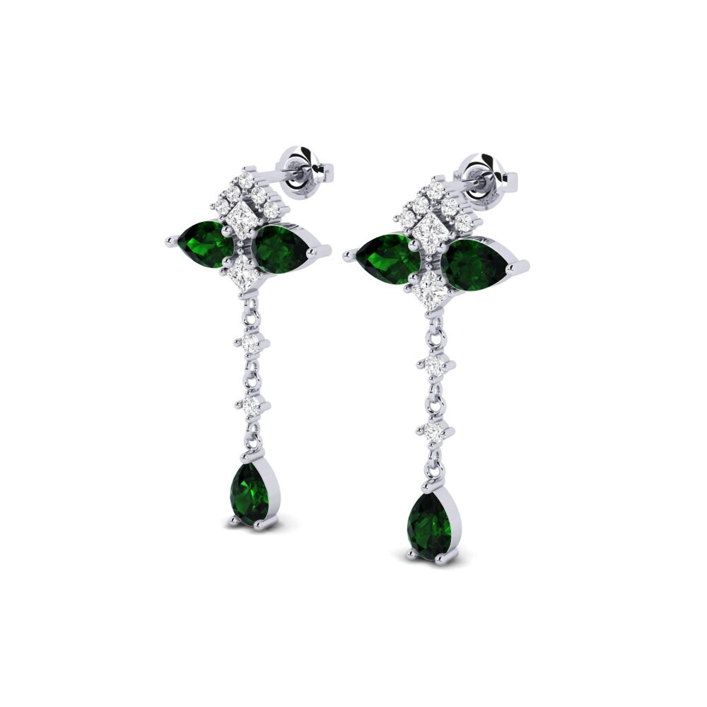 Green Tourmaline Women's Earring Kounoupoi