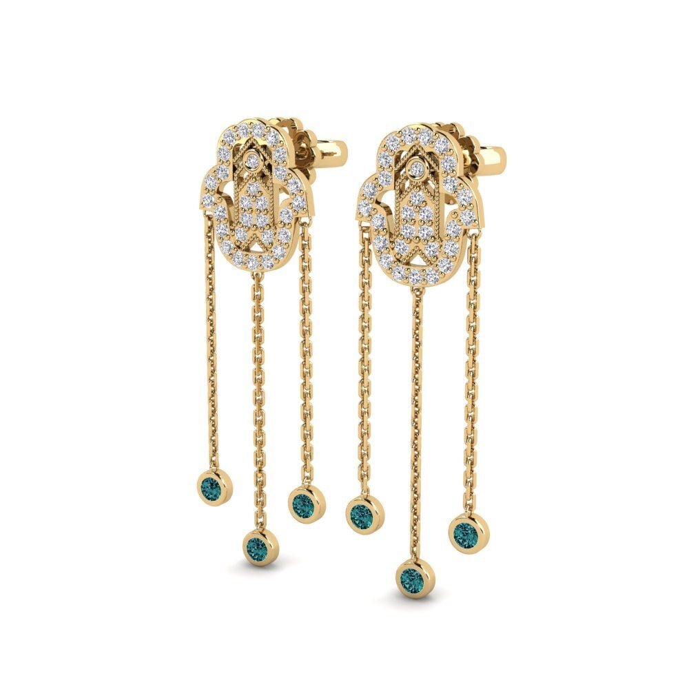 Diamante Azul Pendiente de mujer Kouzlo