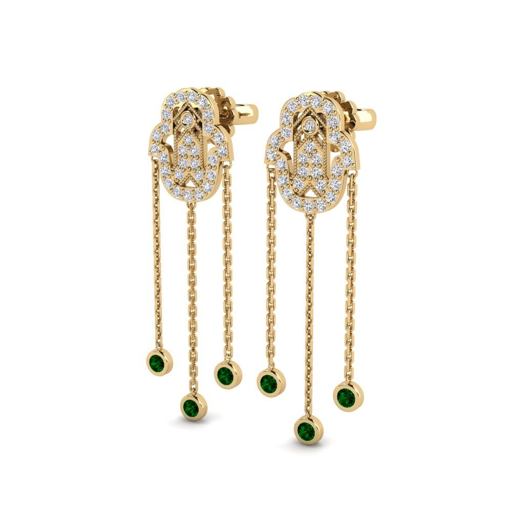 Zircone Vert Boucle d'oreille femme Kouzlo