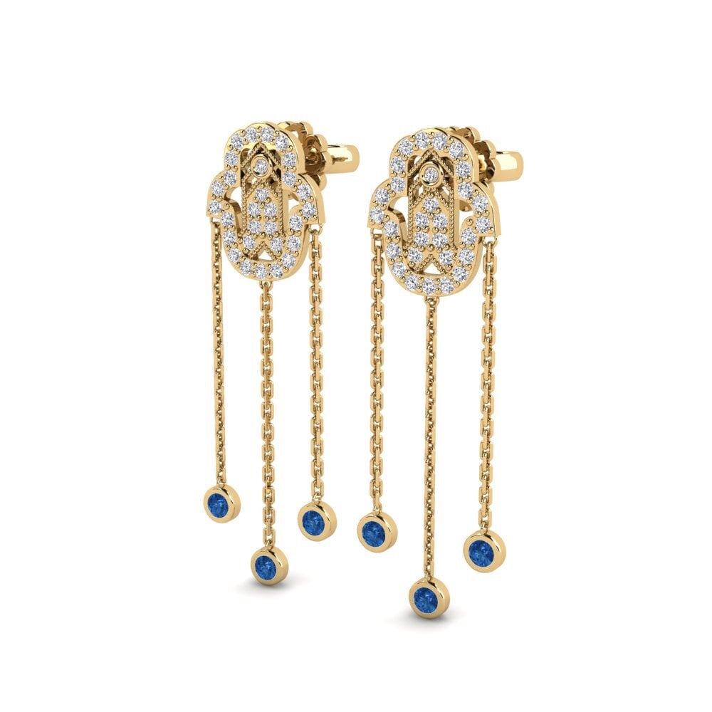 sapphire-zirconia ต่างหู Kouzlo