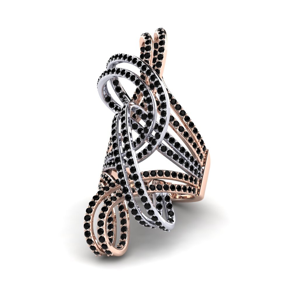 Schwarzer Diamant Ring Kravetz