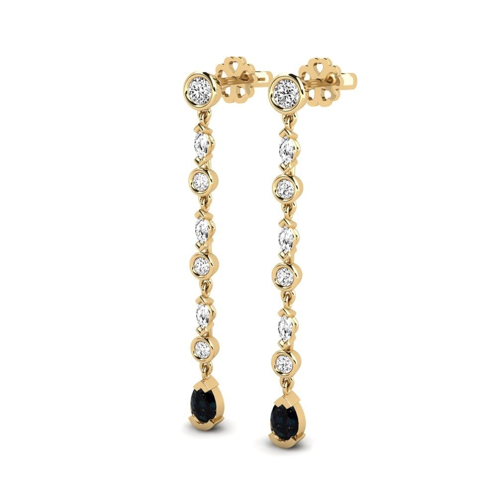 Black Opal SYLVIE Earring Kreise