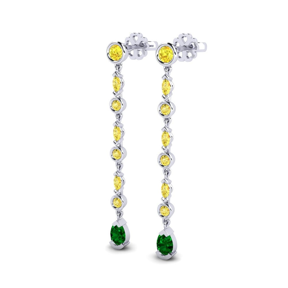 Green Zirconia SYLVIE Earring Kreise