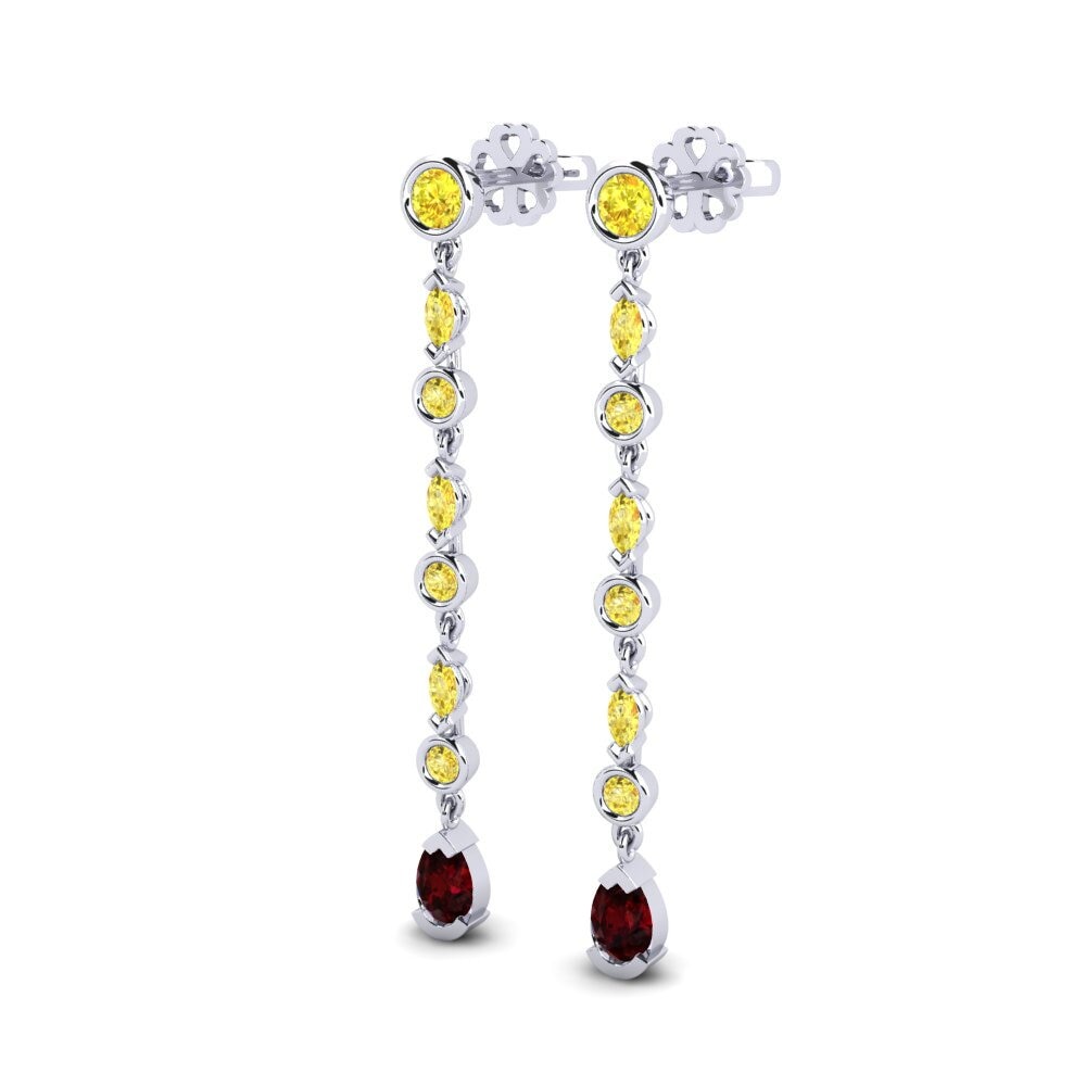 Garnet SYLVIE Earring Kreise