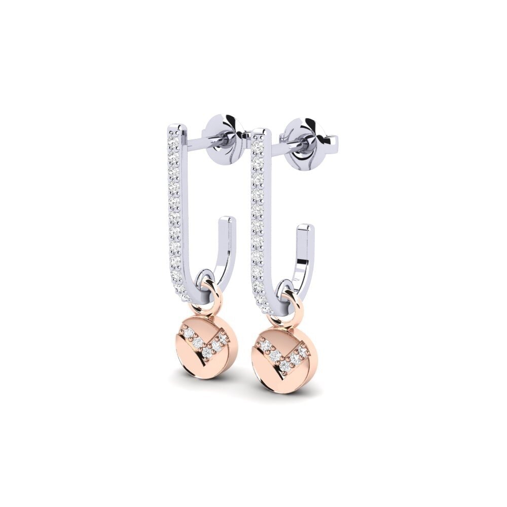 14ct White & Rose Gold Women's Earring Kresanica