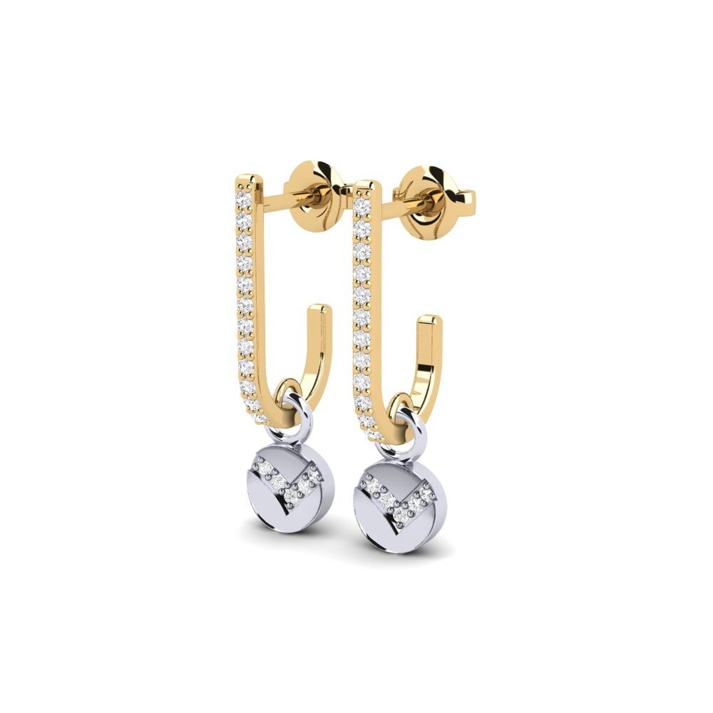 14ct Yellow & White Gold Women's Earring Kresanica