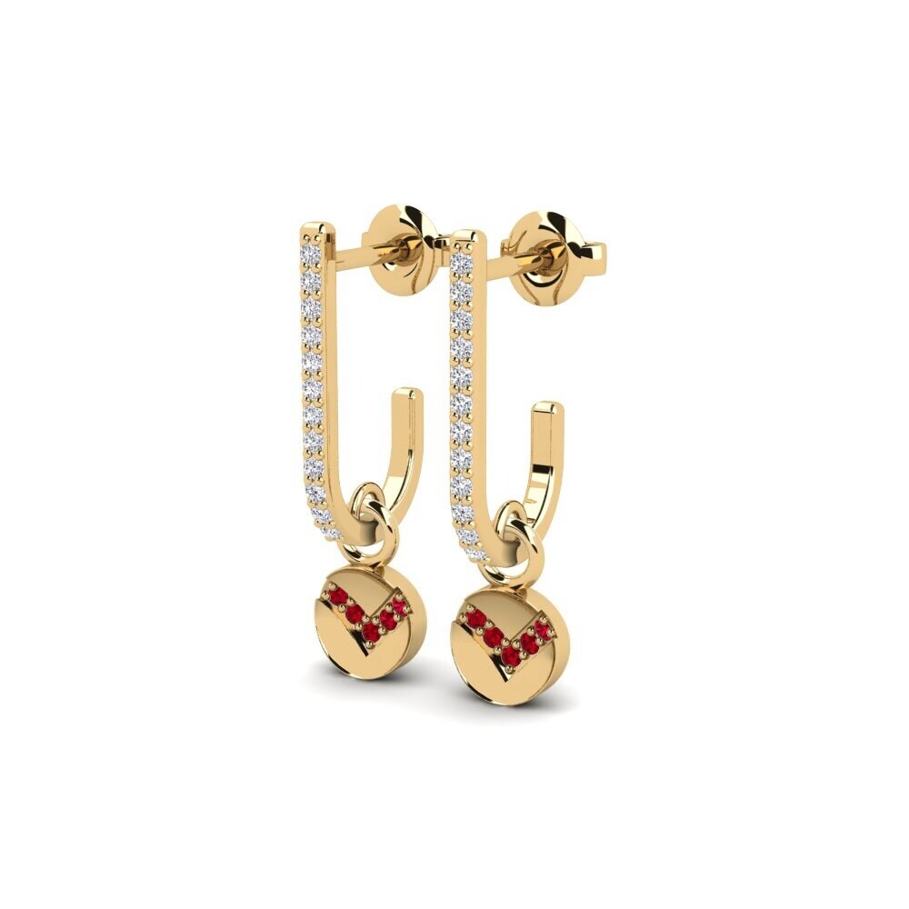 ruby-zirconia ต่างหู Kresanica