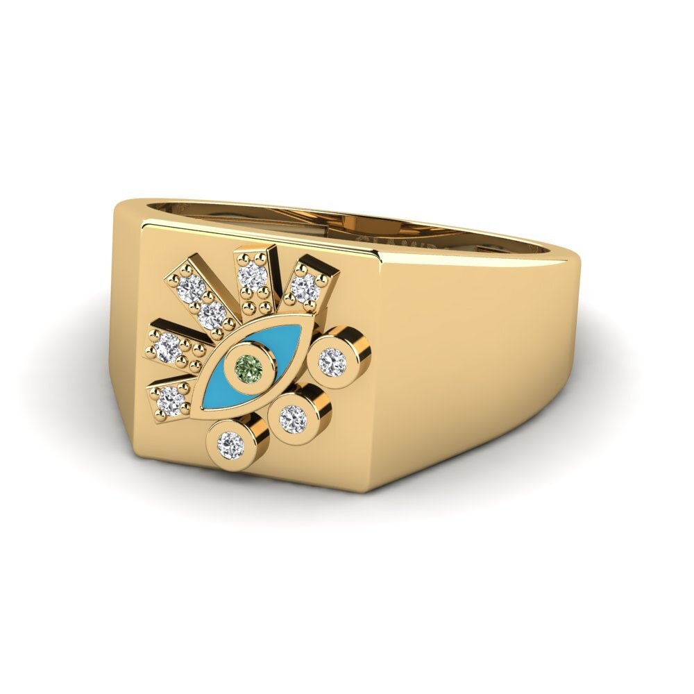 Diamante Verde Anel Krezus