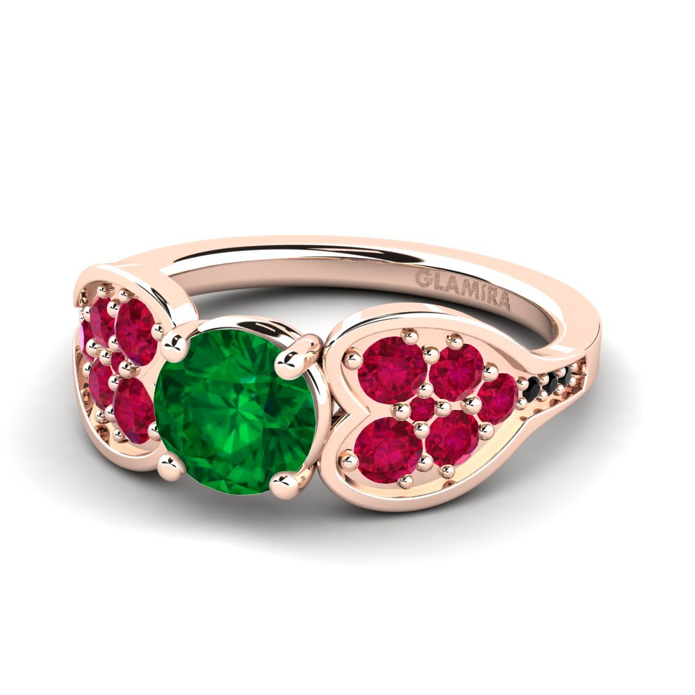 Emerald (Lab Created) Engagement Ring Krishia