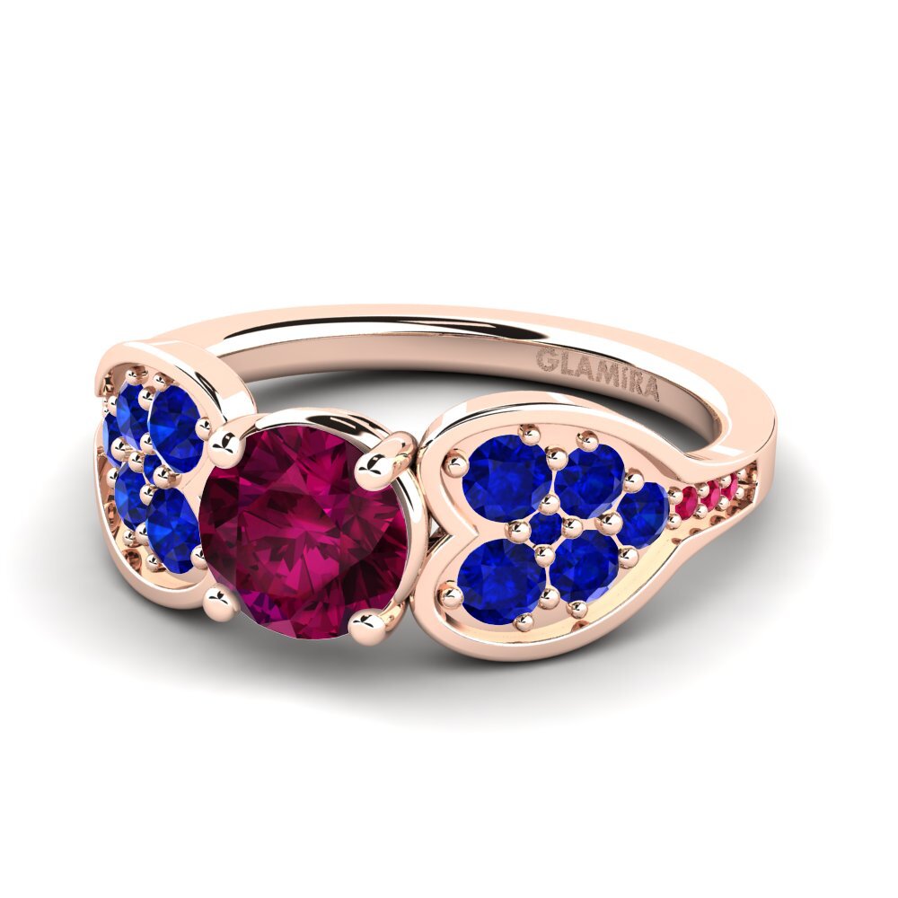 Rhodolite Garnet Engagement Ring Krishia
