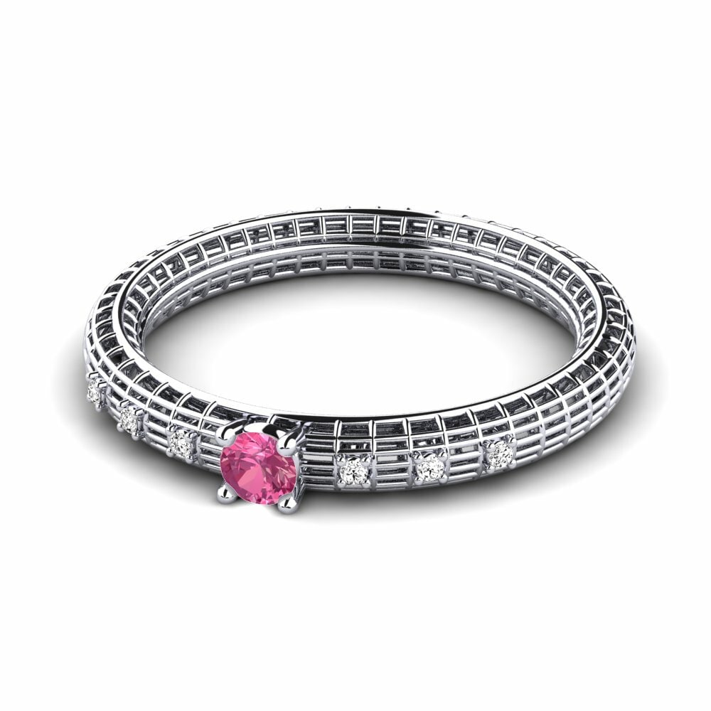 Turmalina rosa Anillo de Mujer Krishna