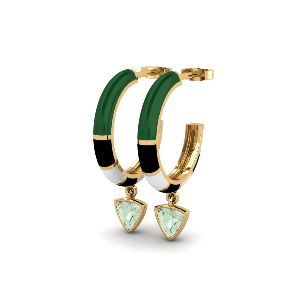 Amatista verde Pendiente de mujer Kriss