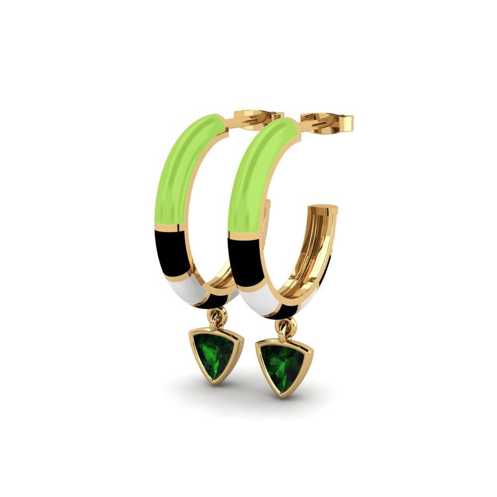 Turmalina verde Pendiente de mujer Kriss
