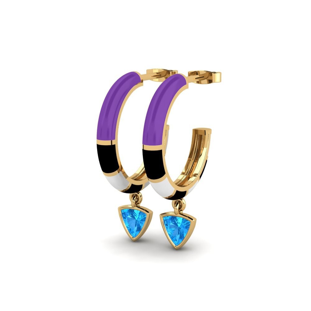 Blauwe Topaas Dames Oorbellen Kriss