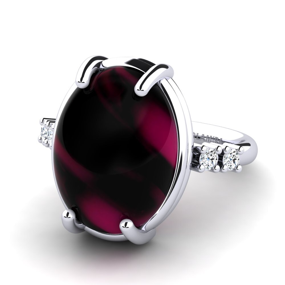 Cabochon Granada Rodolita Anel Kristera