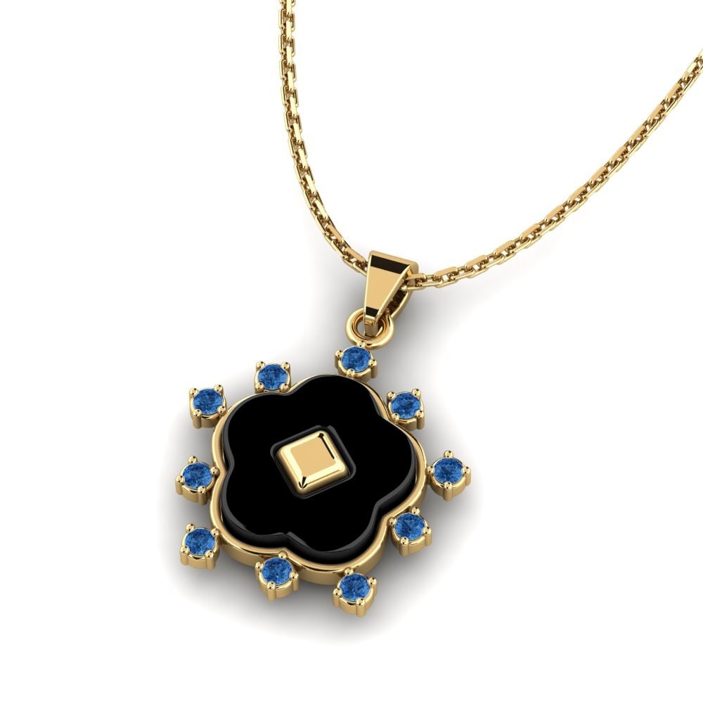 Circonita Azul Oscuro Colgante de Mujer Krogman