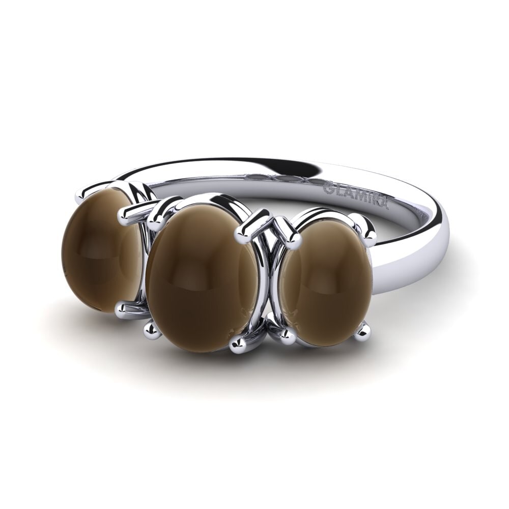 Cabochon Smoky Topaz Ring Krystaleen
