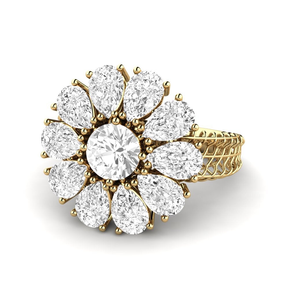 14k Oro Amarillo Anillo Kuala