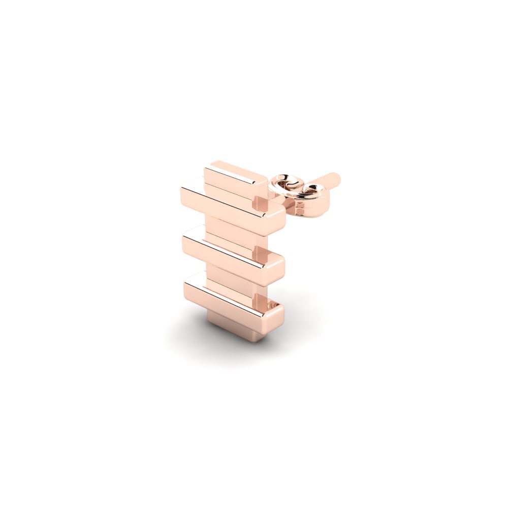 14ct Rose Gold Men's Earring Kubkubest