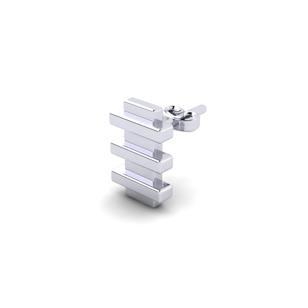 950 Palladium Men's Earring Kubkubest