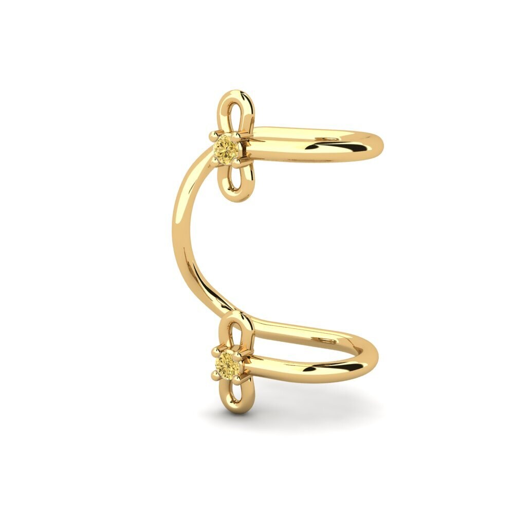 9ct Yellow Gold Yellow Diamond Women's Earring Kula