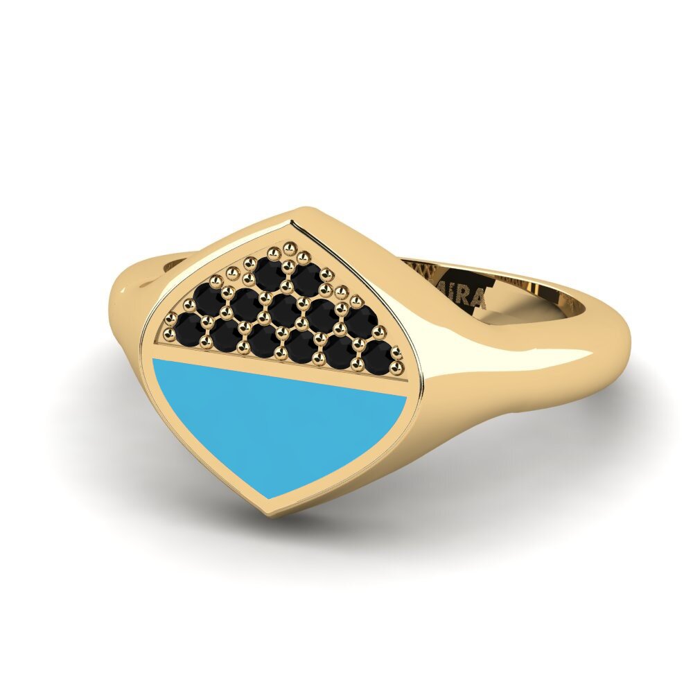 Schwarzer Diamant Pinker Ring Kundern