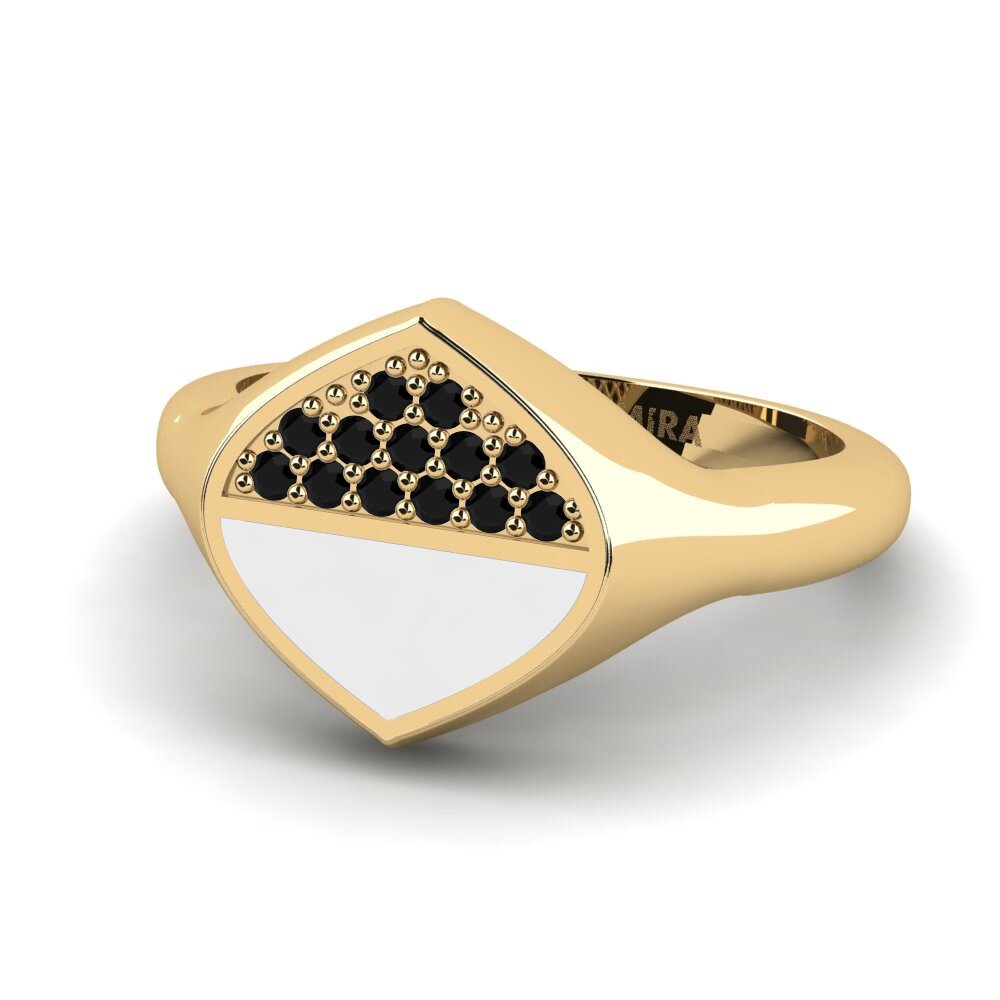 Schwarzer Diamant Pinker Ring Kundern