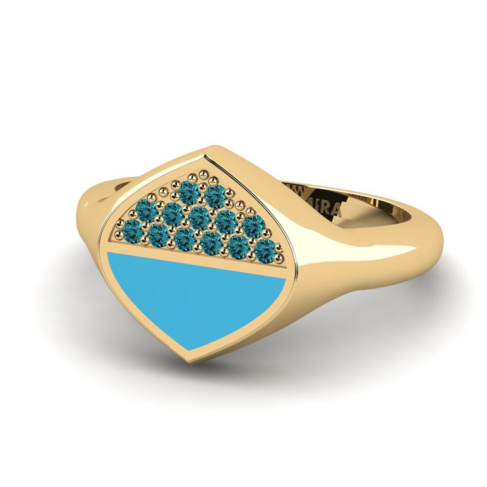 Blauer Diamant Pinker Ring Kundern