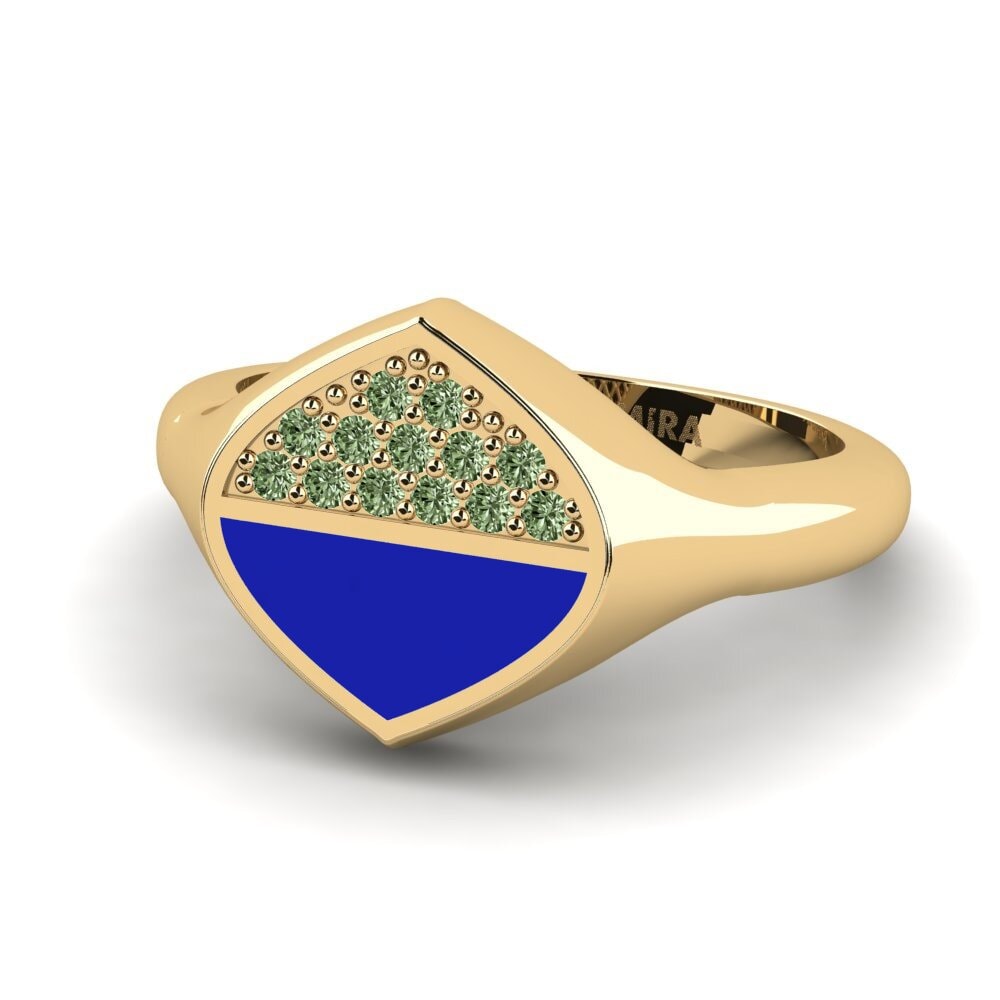 Grüner Diamant Pinker Ring Kundern