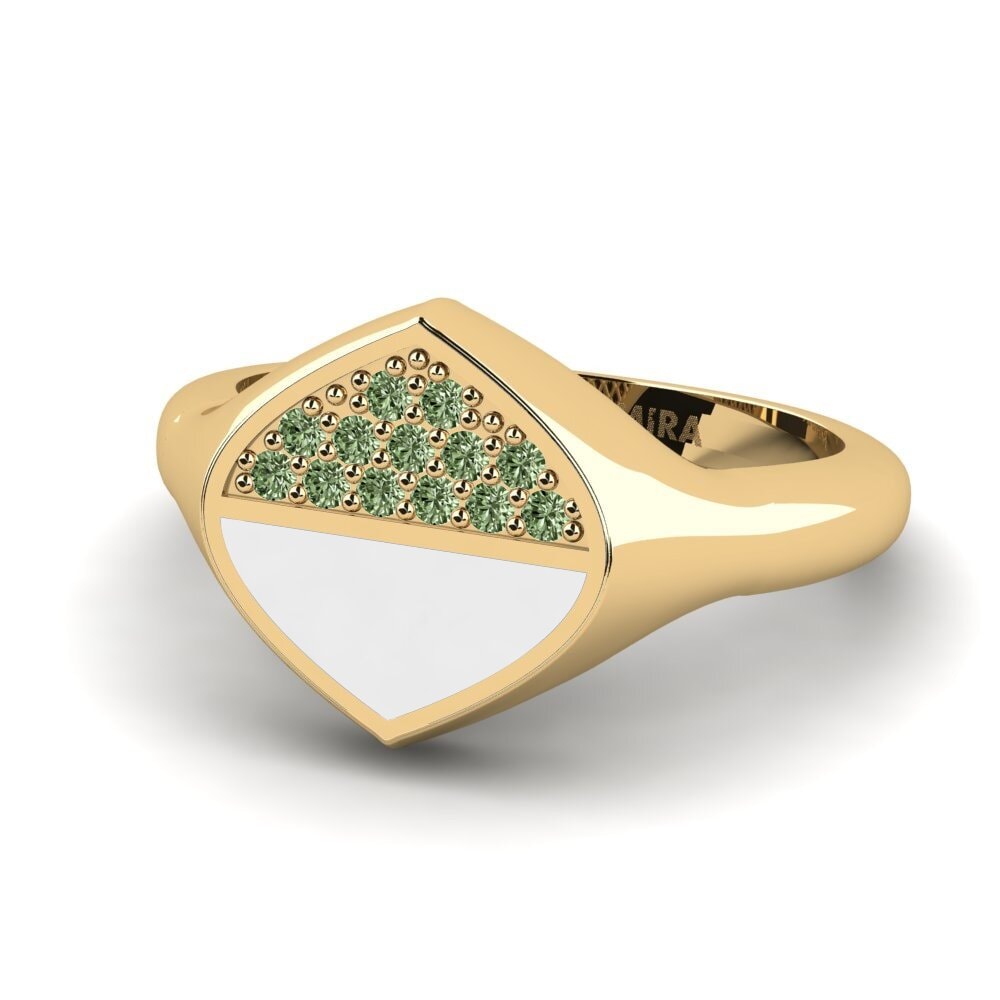 Grüner Diamant Pinker Ring Kundern