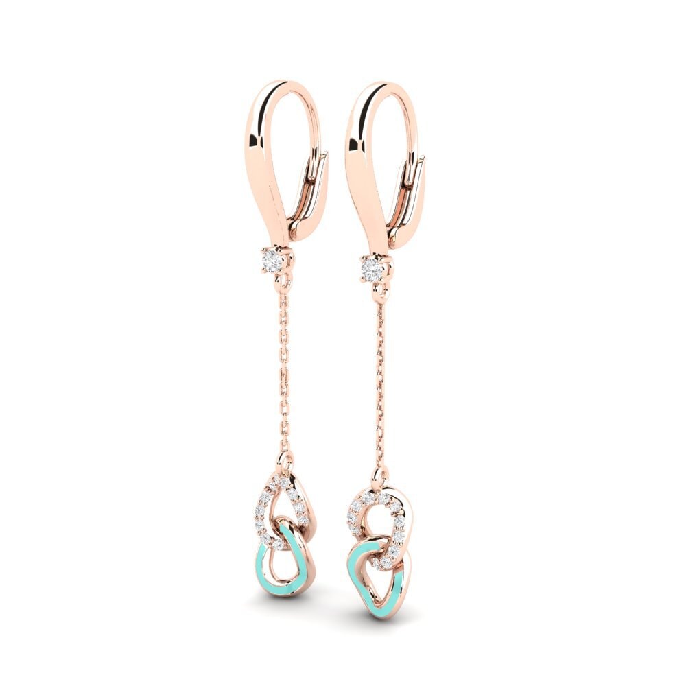 9ct Rose Gold Women's Earring Kunst