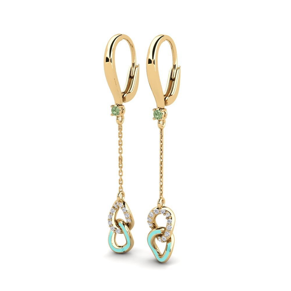 Diamante Verde Pendiente de mujer Kunst